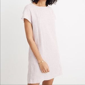 Stripe-play Button-back Tee Dress - Madewell